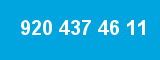 920 437 46 11 920 437 46 11